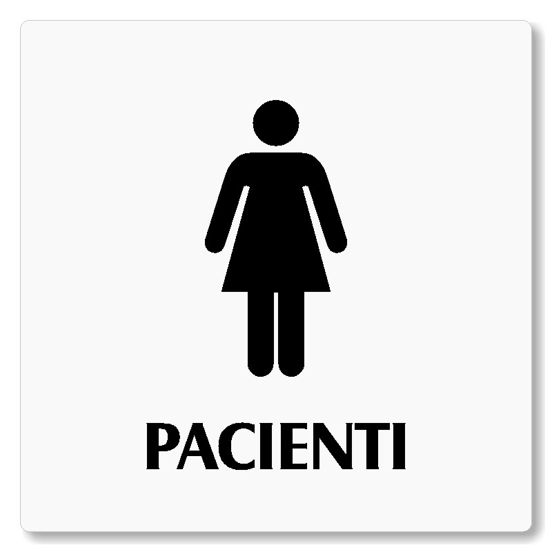 WC ženy pacienti, 100x100mm, bílá, Nevada
